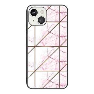 For iPhone 13 mini Abstract Marble Pattern Glass Protective Case (HC-A4)