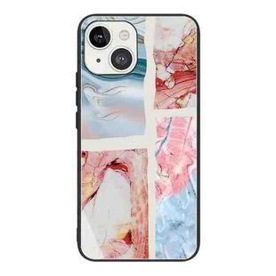 For iPhone 13 mini Abstract Marble Pattern Glass Protective Case (HC-A21)