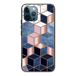 Abstract Marble Pattern Glass Protective Case For iPhone 13 Pro Max(HC-A3)