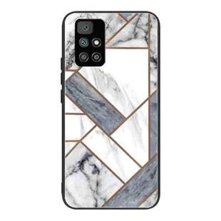 For Xiaomi Redmi 10 Abstract Marble Pattern Glass Protective Case(HC-A10)