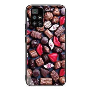 For Xiaomi Redmi 10 Colorful Painted Glass Shockproof Protective Case(Chocolate)