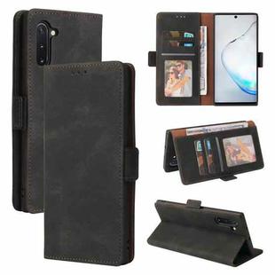 For Samsung Galaxy Note10 Simple Suction Closure Horizontal Flip Leather Case with Holder & Card Slot & Wallet(Black)
