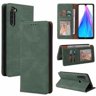 For Xiaomi Redmi Note 8T Simple Suction Closure Horizontal Flip Leather Case with Holder & Card Slot & Wallet(Green)
