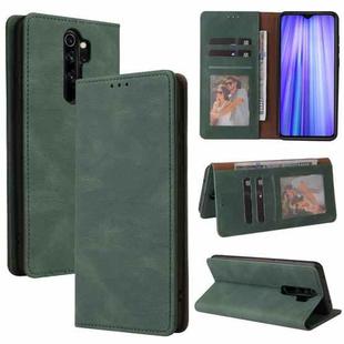 For Xiaomi Redmi Note 8 Pro Simple Suction Closure Horizontal Flip Leather Case with Holder & Card Slot & Wallet(Green)