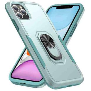 For iPhone 11 Pro Max Ring Kickstand Heavy Duty Shockproof Phone Case (Green)