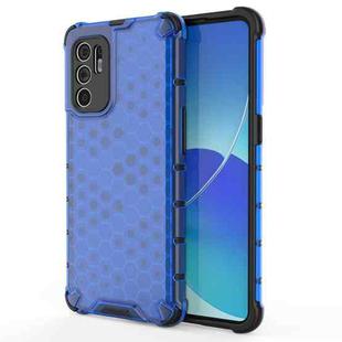 For OPPO Reno6 4G Shockproof Honeycomb PC + TPU Case(Blue)