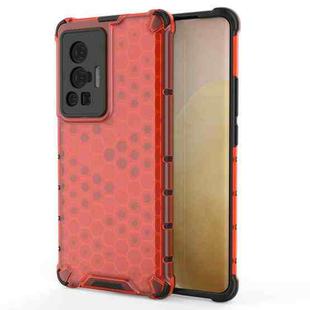 For vivo X70 Pro Shockproof Honeycomb PC + TPU Case(Red)