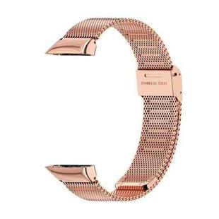 For Huawei Band 6 / Honor Band 6 / 7 MIJOBS Milan Stainless Steel Watch Band(Rose Gold)