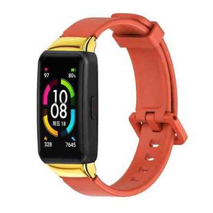 For Huawei Band 6 / Honor Band 6 MIJOBS Universal Breathable Silicone Watch Band(Orange)