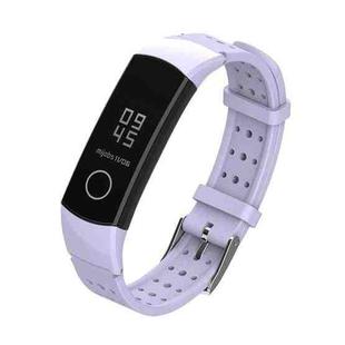 For Honor Band 4 / 5 MIJOBS Breathable Silicone Watch Band with Hole(Purple)