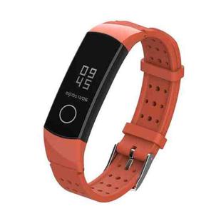 For Honor Band 4 / 5 MIJOBS Breathable Silicone Watch Band with Hole(Orange)