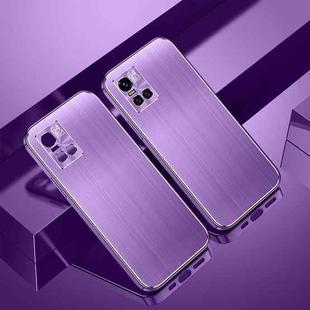 For vivo S10 / S10 Pro Cool Sharp Series Aluminum Plate Brushed Lens All-inclusive Protective Case(Roland Purple)