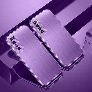 For Huawei nova 7 Cool Sharp Series Aluminum Plate Brushed Lens All-inclusive Protective Case(Roland Purple)