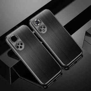 For Honor 50 Cool Sharp Series Aluminum Plate Brushed Lens All-inclusive Protective Case(Jazz Black)