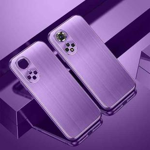 For Honor 50 Cool Sharp Series Aluminum Plate Brushed Lens All-inclusive Protective Case(Roland Purple)