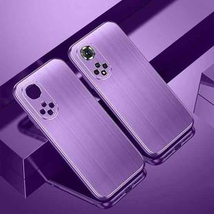 For Honor 50 Pro Cool Sharp Series Aluminum Plate Brushed Lens All-inclusive Protective Case(Roland Purple)