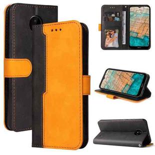 For Nokia C10 / C20 Business Stitching-Color Horizontal Flip PU Leather Case with Holder & Card Slots & Photo Frame(Orange)