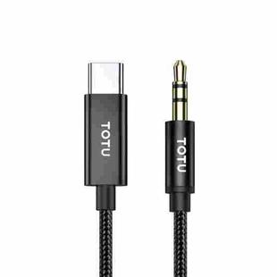 TOTUDESIGN EAUC-032 Speedy Series Type-C / USB-C to 3.5mm AUX Audio Cable, Length: 1m(Black)