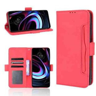 For Motorola Edge 2021 Skin Feel Calf Pattern Horizontal Flip Leather Case with Holder & Card Slots & Photo Frame(Red)