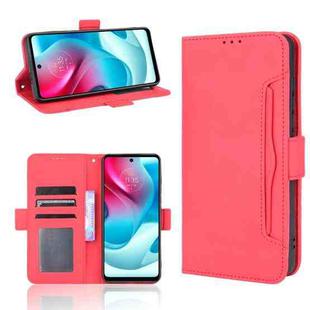 For Motorola Moto G60S Skin Feel Calf Pattern Horizontal Flip Leather Case with Holder & Card Slots & Photo Frame(Red)