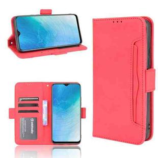 For vivo Y19/U3/U20/Y5S Skin Feel Calf Pattern Horizontal Flip Leather Case with Holder & Card Slots & Photo Frame(Red)