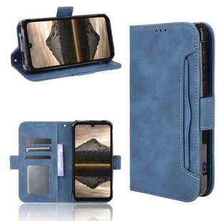 For Doogee S86 / S86 Pro Skin Feel Calf Pattern Horizontal Flip Leather Case with Holder & Card Slots & Photo Frame(Blue)