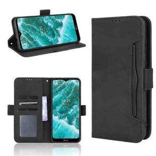For Nokia C30 Skin Feel Calf Pattern Horizontal Flip Leather Case with Holder & Card Slots & Photo Frame(Black)
