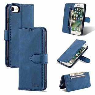 For iPhone SE 2022 / SE 2020 / 8 / 7 AZNS Dream II Skin Feel PU+TPU Horizontal Flip Leather Case with Holder & Card Slots & Wallet(Blue)