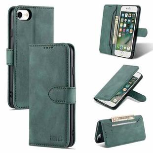 For iPhone SE 2022 / SE 2020 / 8 / 7 AZNS Dream II Skin Feel PU+TPU Horizontal Flip Leather Case with Holder & Card Slots & Wallet(Green)