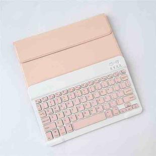 For Lenovo Smart Tab M10 HPD Plus TB-X606F 10.3 inch LX103 Solid Color Detachable Square Keycap Bluetooth Keyboard Leather Tablet Case with Stand(Pink)