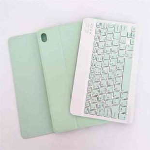 For Lenovo Pad Tab P11 11 inch TB-J606F LX110 Solid Color Detachable Square Keycap Bluetooth Keyboard Leather Tablet Case with Stand(Green)