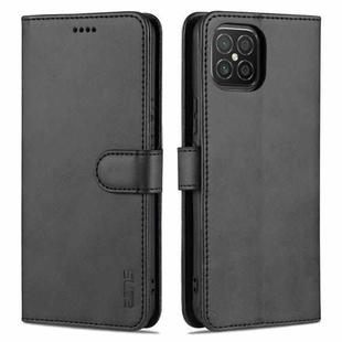 For Huawei nova 8 SE AZNS Skin Feel Calf Texture Horizontal Flip Leather Case with Card Slots & Holder & Wallet(Black)