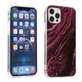 For iPhone 13 Pro Sands Marble Double-sided IMD Pattern TPU + Acrylic Case (Purple)