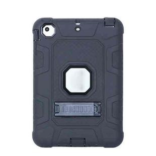 C5 Four Corners Shockproof Silicone + PC Protective Case with Holder For iPad mini 3 / 2 / 1(Black)