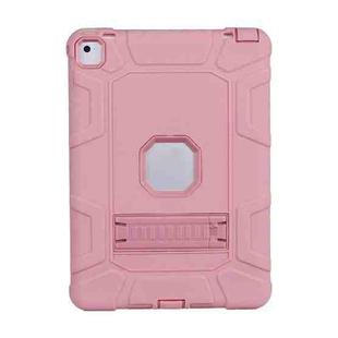 C5 Four Corners Shockproof Silicone + PC Protective Case with Holder For iPad Pro 9.7(Rose Gold)