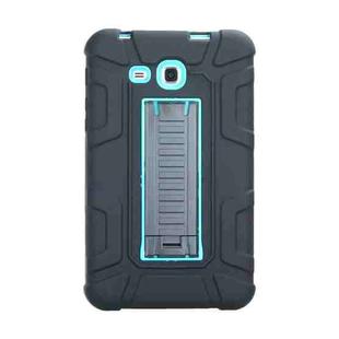 For Samsung Galaxy Tab A 7.0 T280 C5 Four Corners Shockproof Silicone + PC Protective Case with Holder(Black + Blue)
