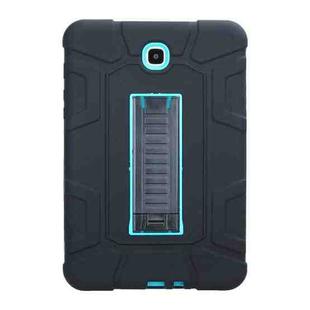 For Samsung Galaxy Tab A 8.0 2015 C5 Four Corners Shockproof Silicone + PC Protective Case with Holder(Black + Blue)