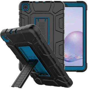 For Samsung Galaxy Tab A 8.4 T307 C5 Four Corners Shockproof Silicone + PC Protective Case with Holder(Black + Blue)