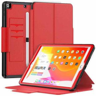 Litchi Texture Horizontal Flip PU Leather Case with Holder & Card Slots & Sleep / Wake-up Function & Pen Slot For iPad 10.2 2021 / 2020 / 2019(Red)