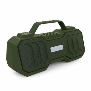 New Rixing NR-4500M Bluetooth 5.0 Portable Outdoor Karaoke Wireless Bluetooth Speaker with Microphone(Dark Green)