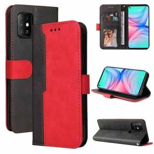 For Infinix Hot 10 Business Stitching-Color Horizontal Flip PU Leather Case with Holder & Card Slots & Photo Frame(Red)