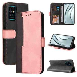 For Infinix Note 8 Business Stitching-Color Horizontal Flip PU Leather Case with Holder & Card Slots & Photo Frame(Pink)