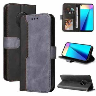 For Infinix Note 7 Business Stitching-Color Horizontal Flip PU Leather Case with Holder & Card Slots & Photo Frame(Grey)