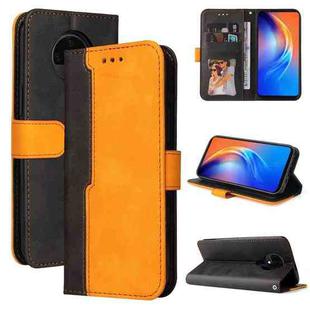 For Tecno Spark 6 Business Stitching-Color Horizontal Flip PU Leather Case with Holder & Card Slots & Photo Frame(Orange)