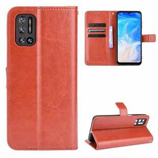 For Doogee N40 Pro Crazy Horse Texture Horizontal Flip Leather Case with Holder & Card Slots & Lanyard(Brown)