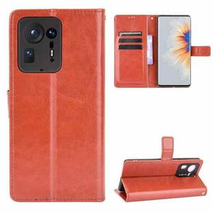 For Xiaomi Mi Mix 4 Crazy Horse Texture Horizontal Flip Leather Case with Holder & Card Slots & Lanyard(Brown)