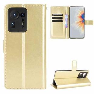 For Xiaomi Mi Mix 4 Crazy Horse Texture Horizontal Flip Leather Case with Holder & Card Slots & Lanyard(Gold)