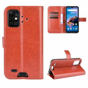 For UMIDIGI Bison Pro Crazy Horse Texture Horizontal Flip Leather Case with Holder & Card Slots & Lanyard(Brown)