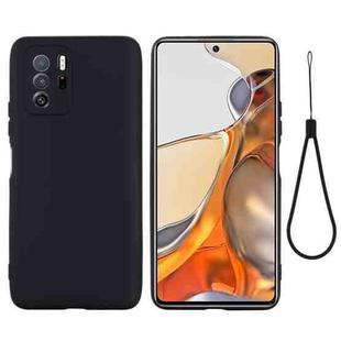 For Xiaomi Redmi Note 10 Pro 5G CN Version / Poco X3 GT 5G Solid Color Liquid Silicone Dropproof Full Coverage Protective Case(Black)