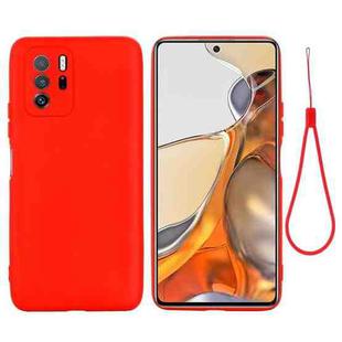 For Xiaomi Redmi Note 10 Pro 5G CN Version / Poco X3 GT 5G Solid Color Liquid Silicone Dropproof Full Coverage Protective Case(Red)